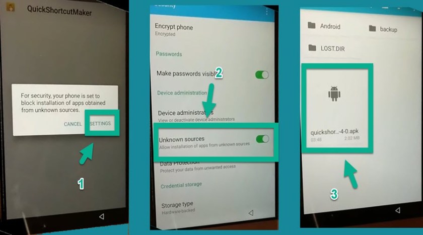 Turn on Unknown sources